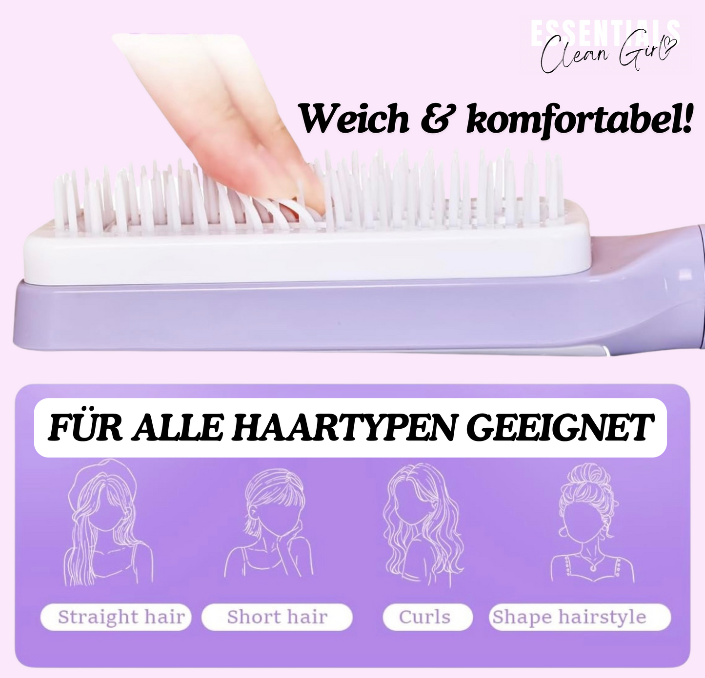 Selbstreinigende Haarbürste